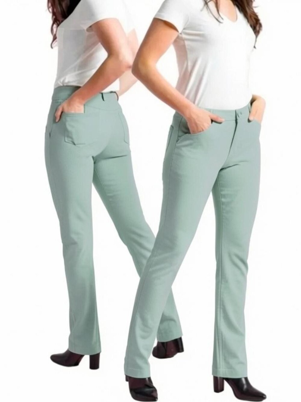 New Betabrand Eucalyptus Jeanie Straight Dress Pant Yoga Pants XSmall